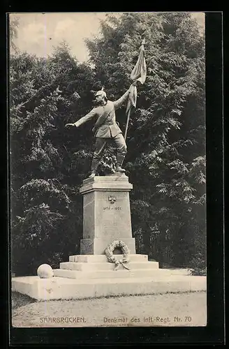 AK Saarbrücken, Denkmal des Inf.-Regt. Nr. 70