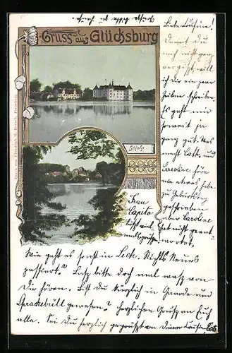 AK Glücksburg, Schloss, Ortspartie