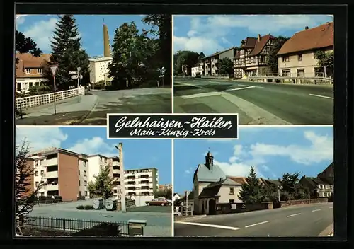 AK Gelnhausen-Hailer, Ortsansichten mit Strassenpartien