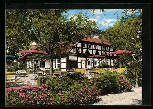 AK Homfeld b. Bruchhausen-Vilsen, Forsthaus Gasthaus Heiligenberg