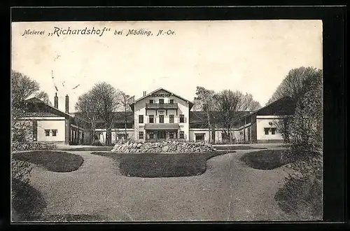 AK Mödling, Meierei Richardshof mit Park