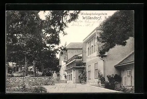 AK Willendorf, Strassenpartie am Kindererholungsheim