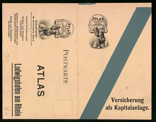 Klapp-AK Ludwigshafen am Rhein, Atlas Deutsche Lebensversicherungsgesellschaft