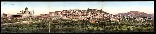 Klapp-AK Assisi, Panorama der Stadt
