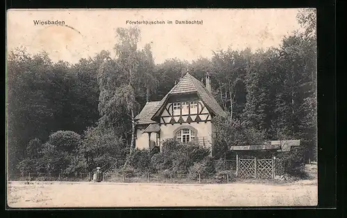 AK Wiesbaden, Försterhäuschen im Dambachtal