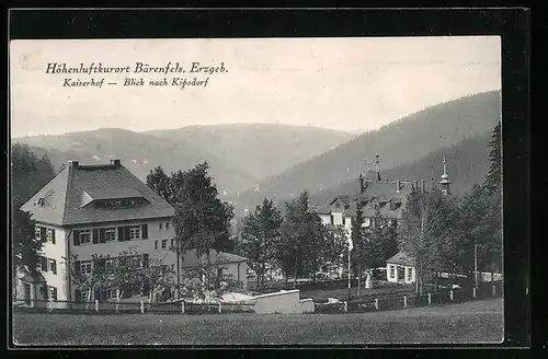 AK Bärenfels / Erzgeb., Hotel Kaiserhof mit Blick nach Kipsdorf