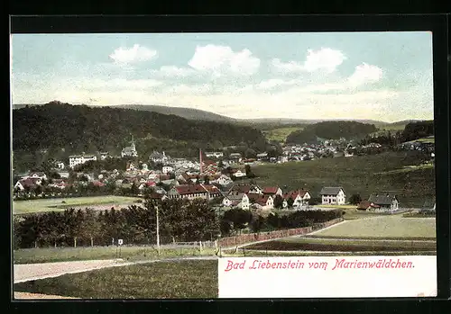 AK Bad Liebenstein, Blick vom Marienwäldchen