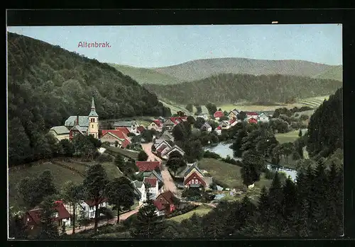 AK Altenbrak, Panorama vom Berg aus gesehen