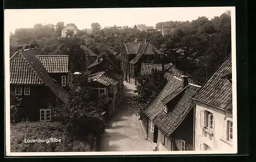 AK Lauenburg / Elbe, Teilansicht aus der Vogelschau