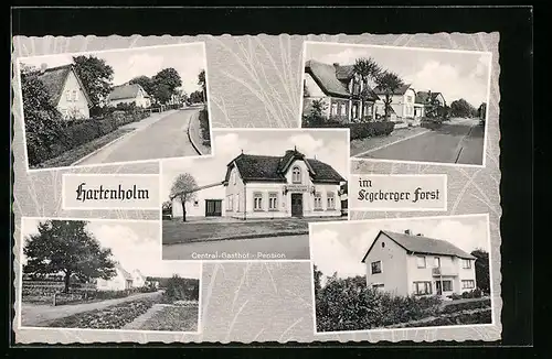 AK Hartenholm / Segeberger Forst, Central-Gasthof, Gebäudeansichten