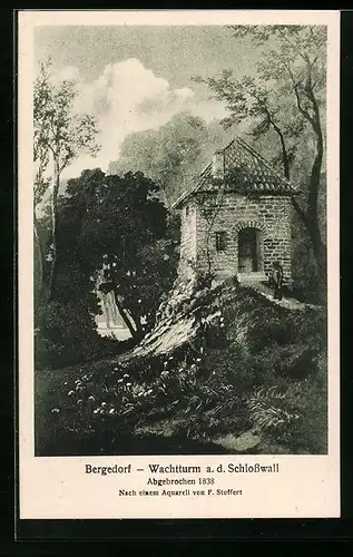 AK Hamburg-Bergedorf, Wachtturm a. d. Schlosswall