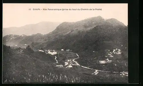 AK Chapa, Vue Panoramique, prise du haut du Chemin de la Poste