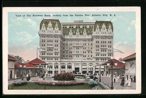 AK Atlantic City, NJ, View of The Breakers Hotel, looking from the Garden Pier