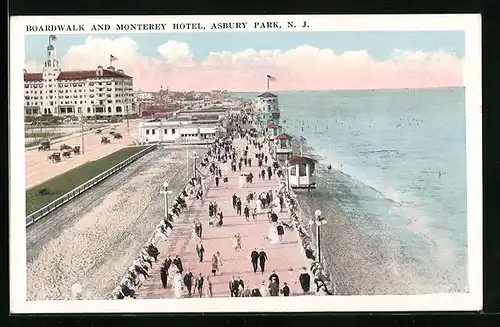 AK Asbury Park, NJ, Boardwalk and Monterey Hotel