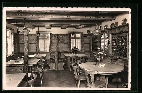 AK Stetten i. R., Gasthaus zur Linde, Innenansicht
