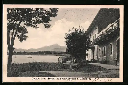 AK Schafwaschen a. Chiemsee, Gasthof zum Seehof