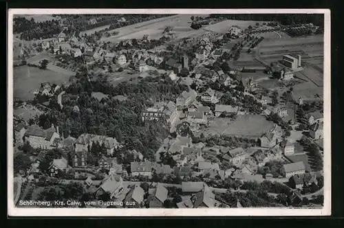 AK Schömberg / Calw, Gesamtansicht, Flugzeugaufnahme