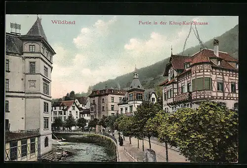 AK Wildbad, Partie in der König-Karl-Strasse