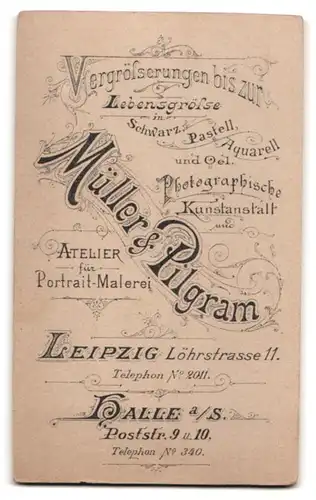 Fotografie Müller & Pilgram, Leipzig, Löhrstrasse 11, Einjährig-Freiwilliger Uffz. in Uniform