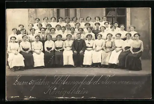 AK Königshain, Gruppenfoto zum 50jähr. Stiftungsfest d. Turnvereins