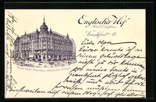 AK Frankfurt a. M., Hotel Englischer Hof