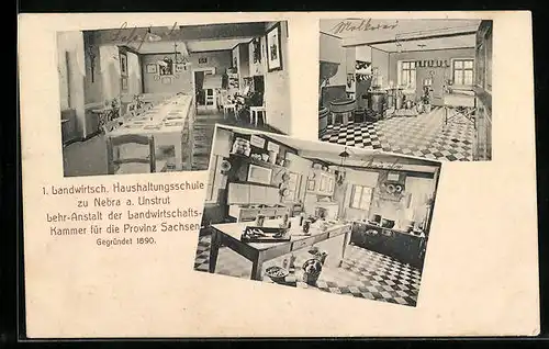 AK Nebra a. Unstrut, 1. Landwirtschaft. Haushaltungsschule