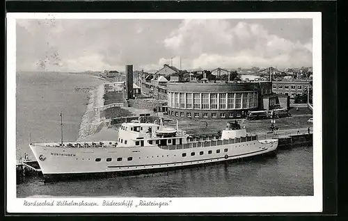 AK Wilhelmshaven, Bäderschiff Rüstringen vor Anker