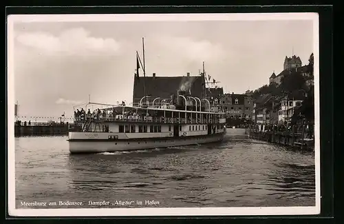 AK Meersburg am Bodensee, Dampfer Allgäu im Hafen