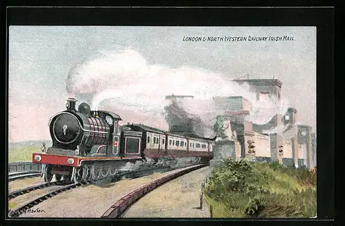 Künstler-AK London & North Western Railway Irish Mail