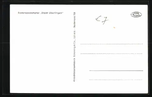 AK Bodenseedampfer Stadt Überlingen