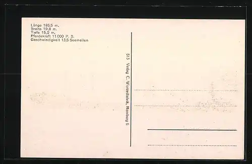 AK Doppelschraubendampfer Cleveland, Hamburg-Amerika-Linie