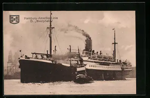 AK Passagierschiff Westphalia im Hafen