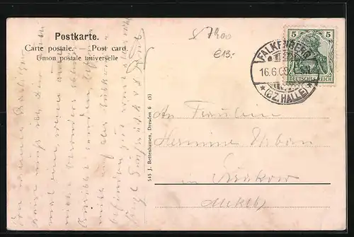 AK Falkenberg /Bez. Halle, Teilansicht aus der Vogelschau