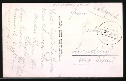 AK Emmerich a. Rhein, Altenmarkt mit Konditorei-Cafe Baardwijk und Kirche