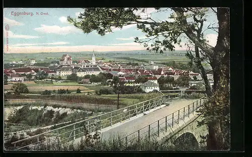 AK Eggenburg, Panoramablick auf die Ortschaft