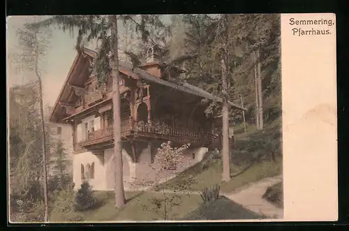 AK Semmering, Pfarrhaus am bewaldeten Hang