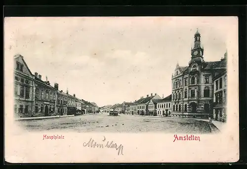 AK Amstetten, Ansicht vom Hauptplatz