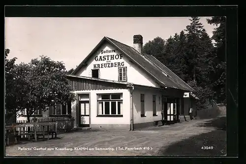 AK Klamm am Semmering, Polleres` Gasthof zum Kreuzberg