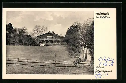 AK Vorderbrühl bei Mödling, Gasthof Meierei Schweizerhaus