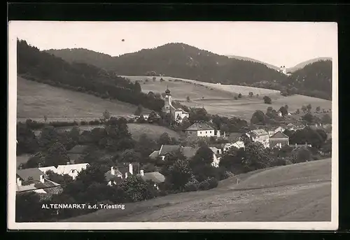 AK Altenmarkt a. d. Triesting, Ortsansicht mit Feldern