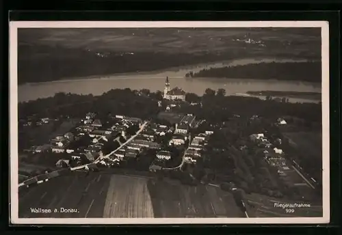 AK Wallsee /Donau, Ortsansicht vom Flugzeug aus