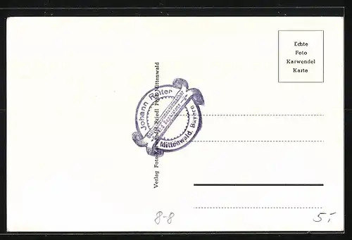 AK Mittenwald, Geigenbaumeister Joh. Reiter in seiner Werkstatt