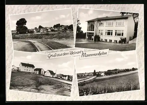 AK Mommenheim, Ortsansichten mit Feldern