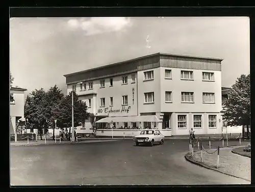 AK Tabarz /Thür. Wald, Hotel Tabarzer Hof mit Strassenpartie