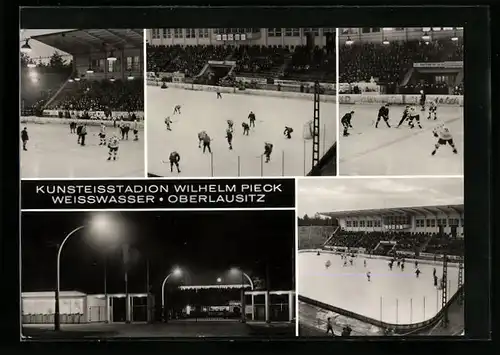 AK Weisswasser /Oberlaus., Kunsteisstadion Wilhelm Pieck
