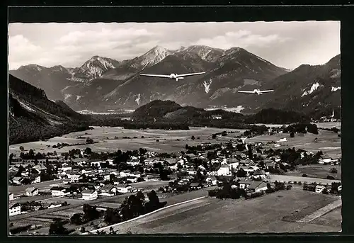 AK Unterwössen i. Bayer. Alpen, Alpen-Segelflugschule
