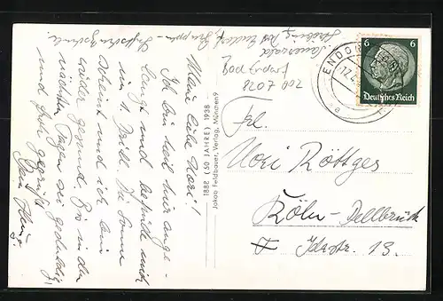 AK Endorf / Obb., Teilansicht mit Kirche