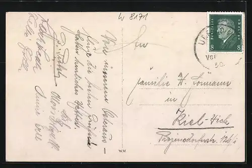 AK Jachenau, Ortsansicht mit Kirche