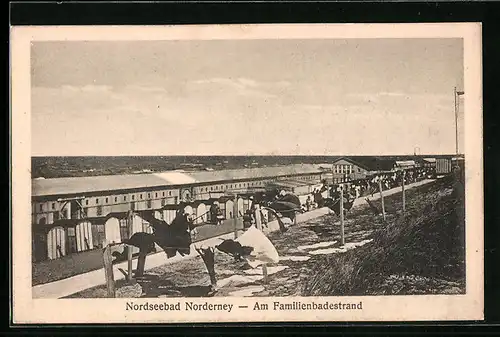 AK Norderney, Nordseebad, Am Familienbadestrand