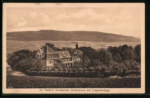 AK Lindenbrunn bei Coppenbrügge, Dr. Netter`s Sanatorium